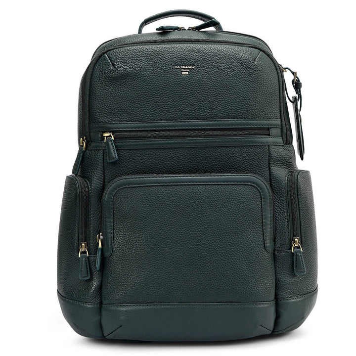 Wax Leather Backpack - Bottle Green