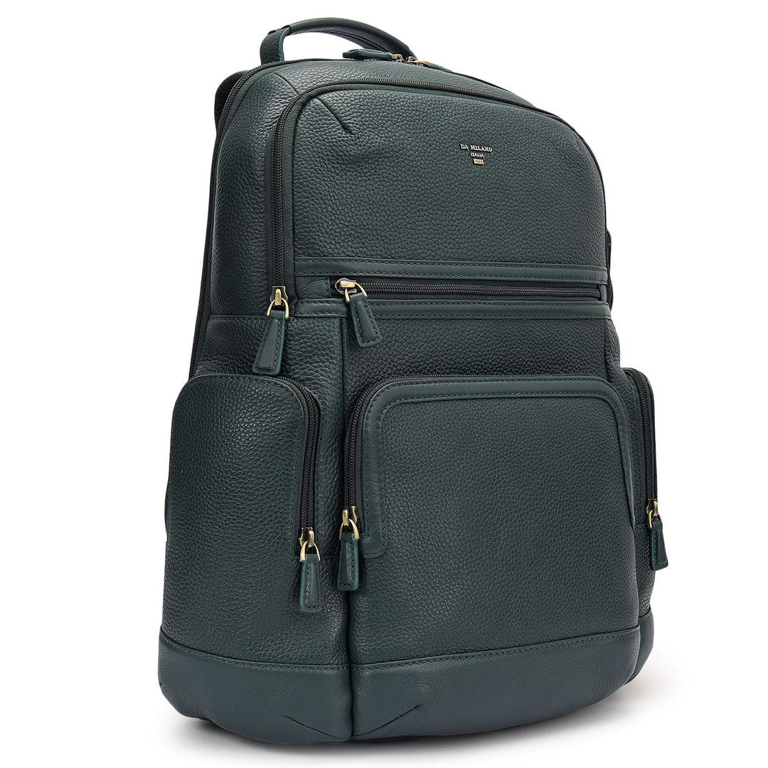 Wax Leather Backpack - Bottle Green