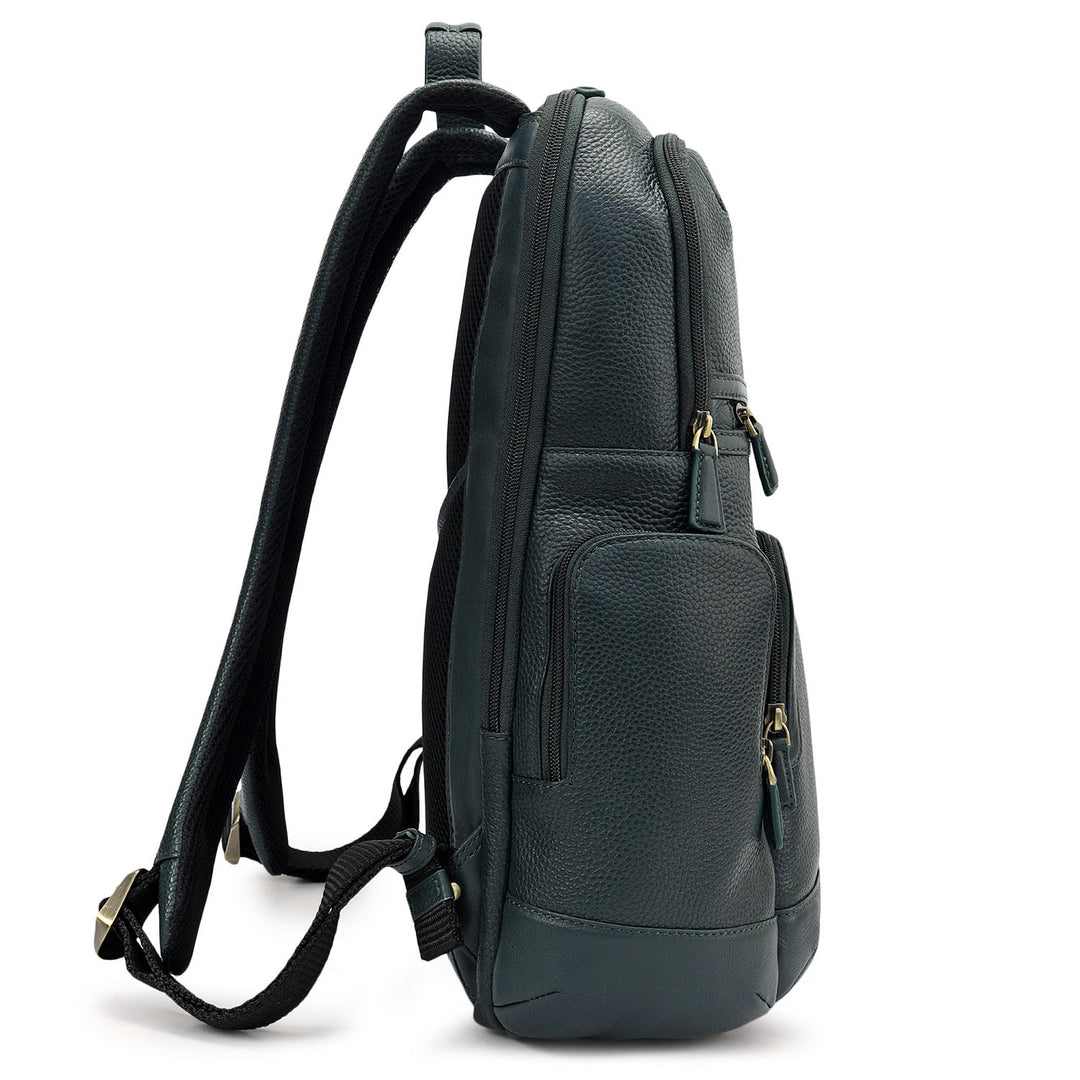 Wax Leather Backpack - Bottle Green