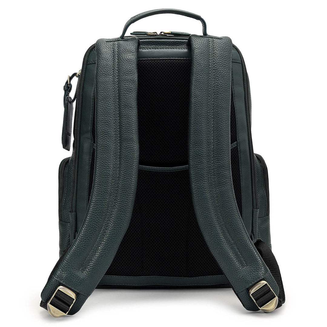 Wax Leather Backpack - Bottle Green