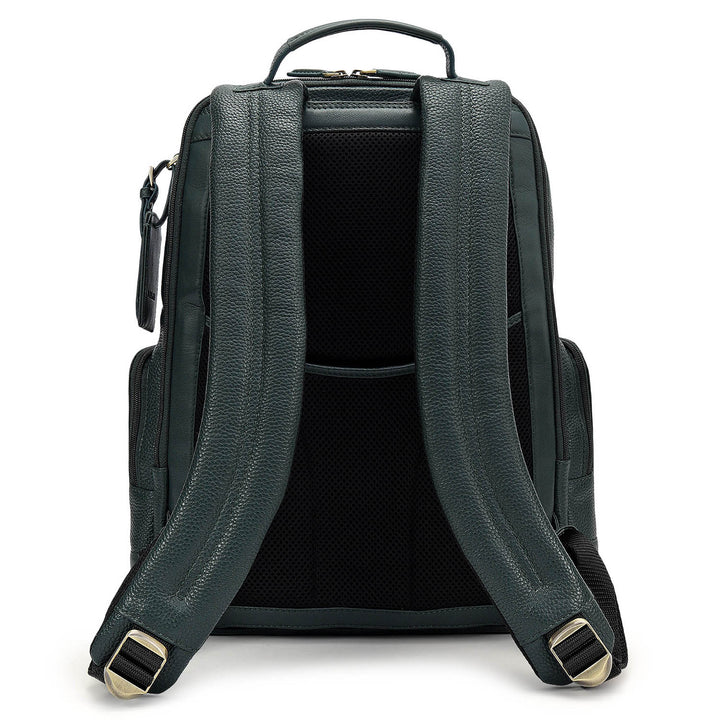 Wax Leather Backpack - Bottle Green