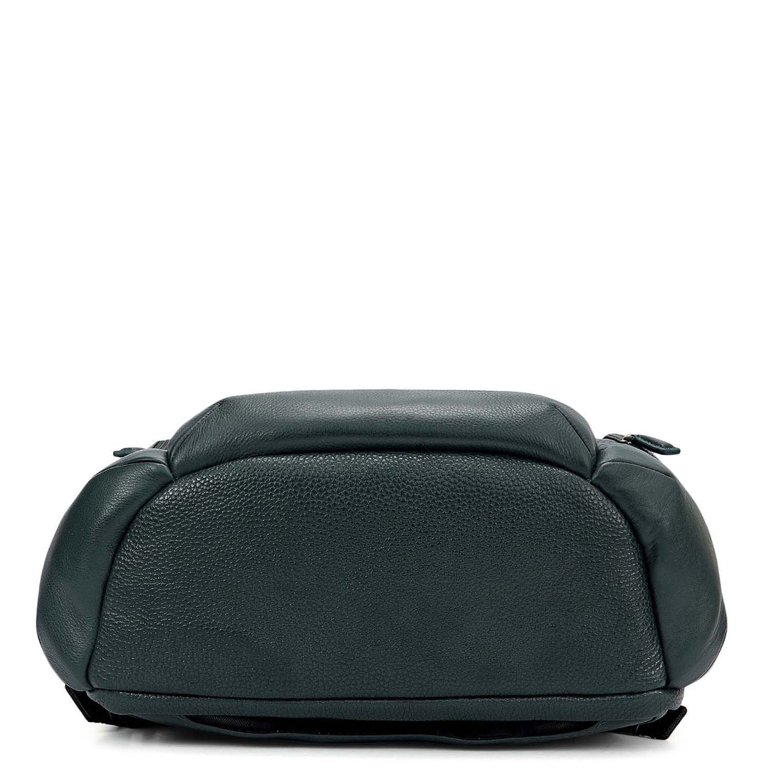 Wax Leather Backpack - Bottle Green