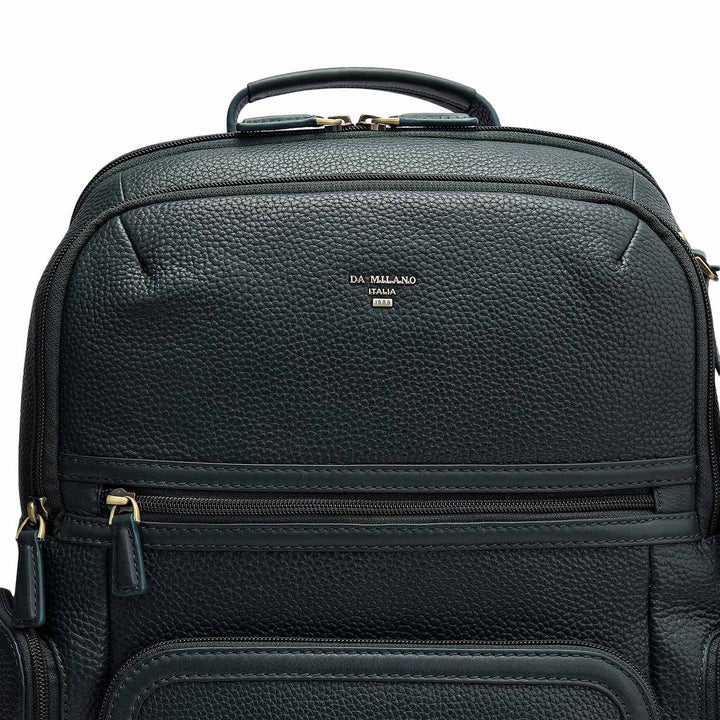 Wax Leather Backpack - Bottle Green