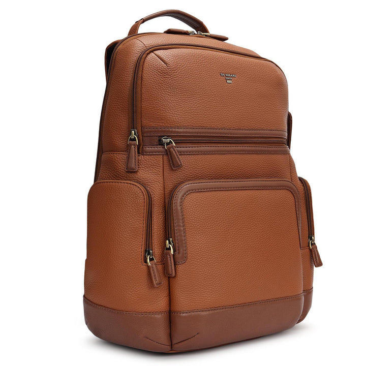Wax Leather Backpack - Cognac