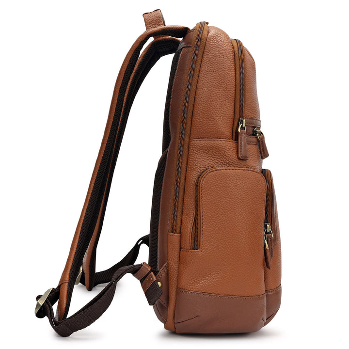 Wax Leather Backpack - Cognac