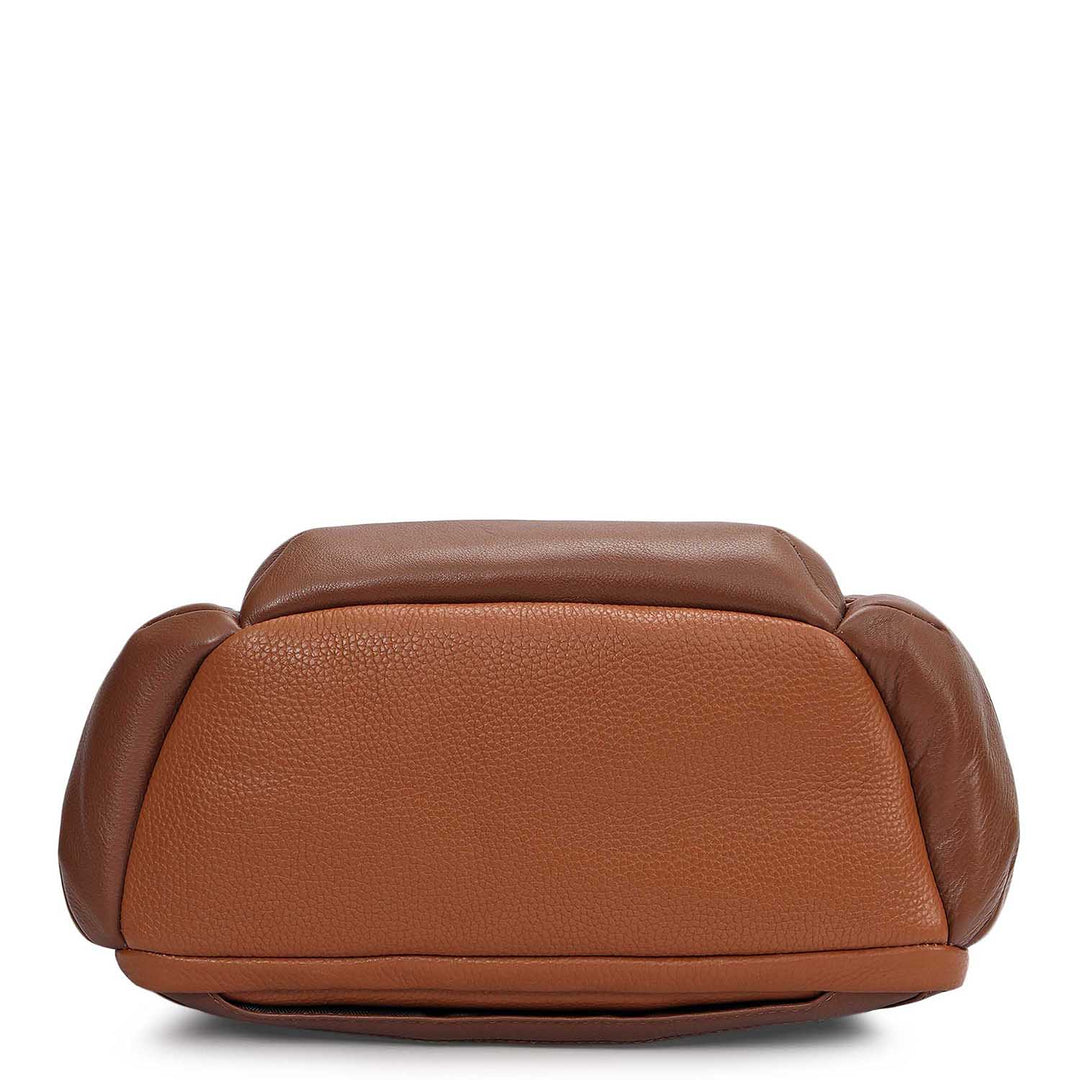 Wax Leather Backpack - Cognac