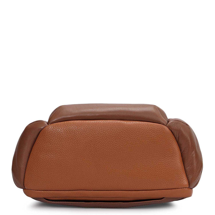 Wax Leather Backpack - Cognac