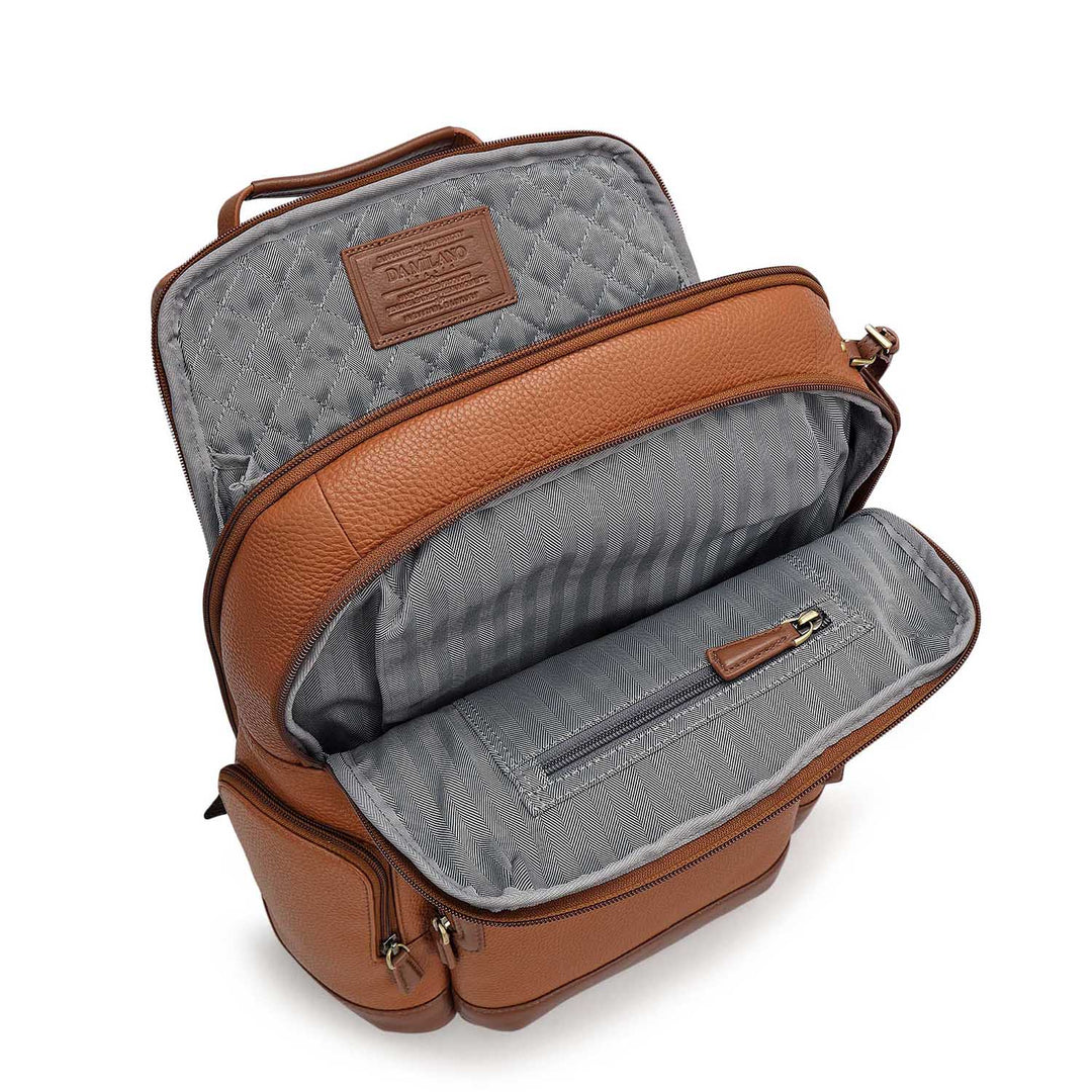 Wax Leather Backpack - Cognac