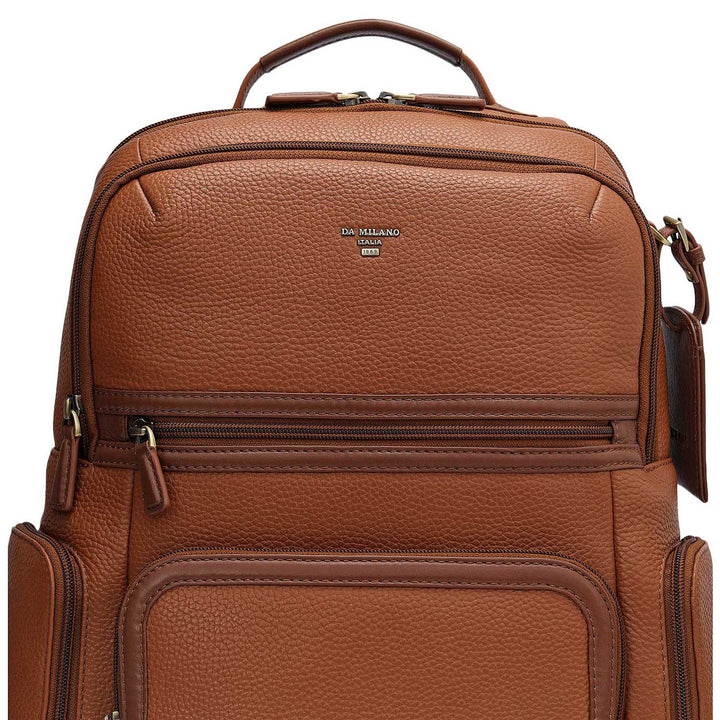 Wax Leather Backpack - Cognac