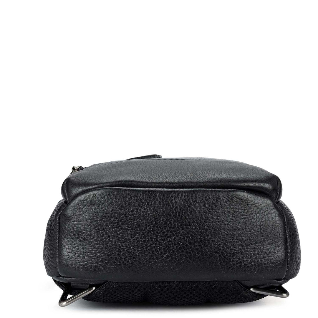 Wax Leather  Backpack (XS) - Black