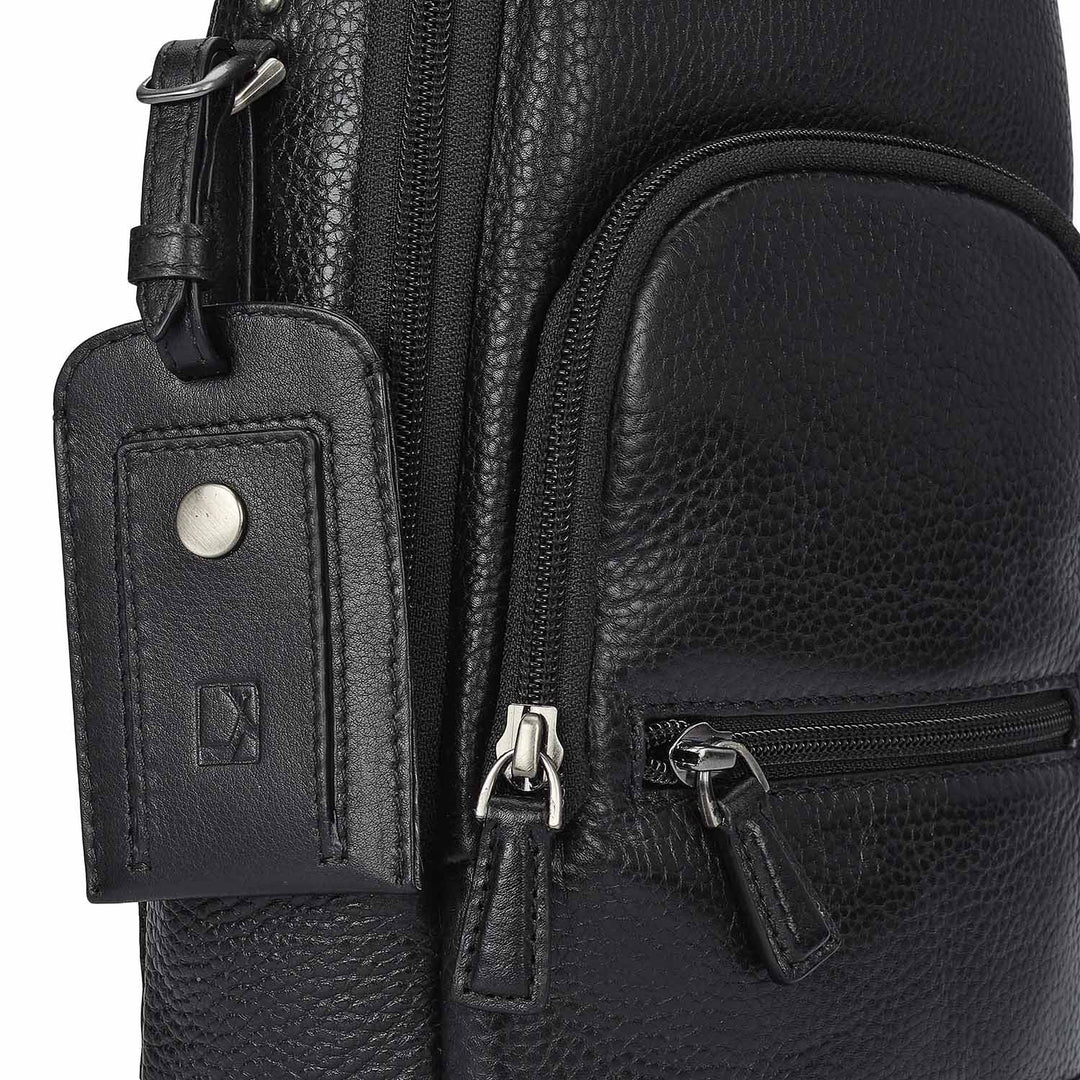 Wax Leather  Backpack (XS) - Black