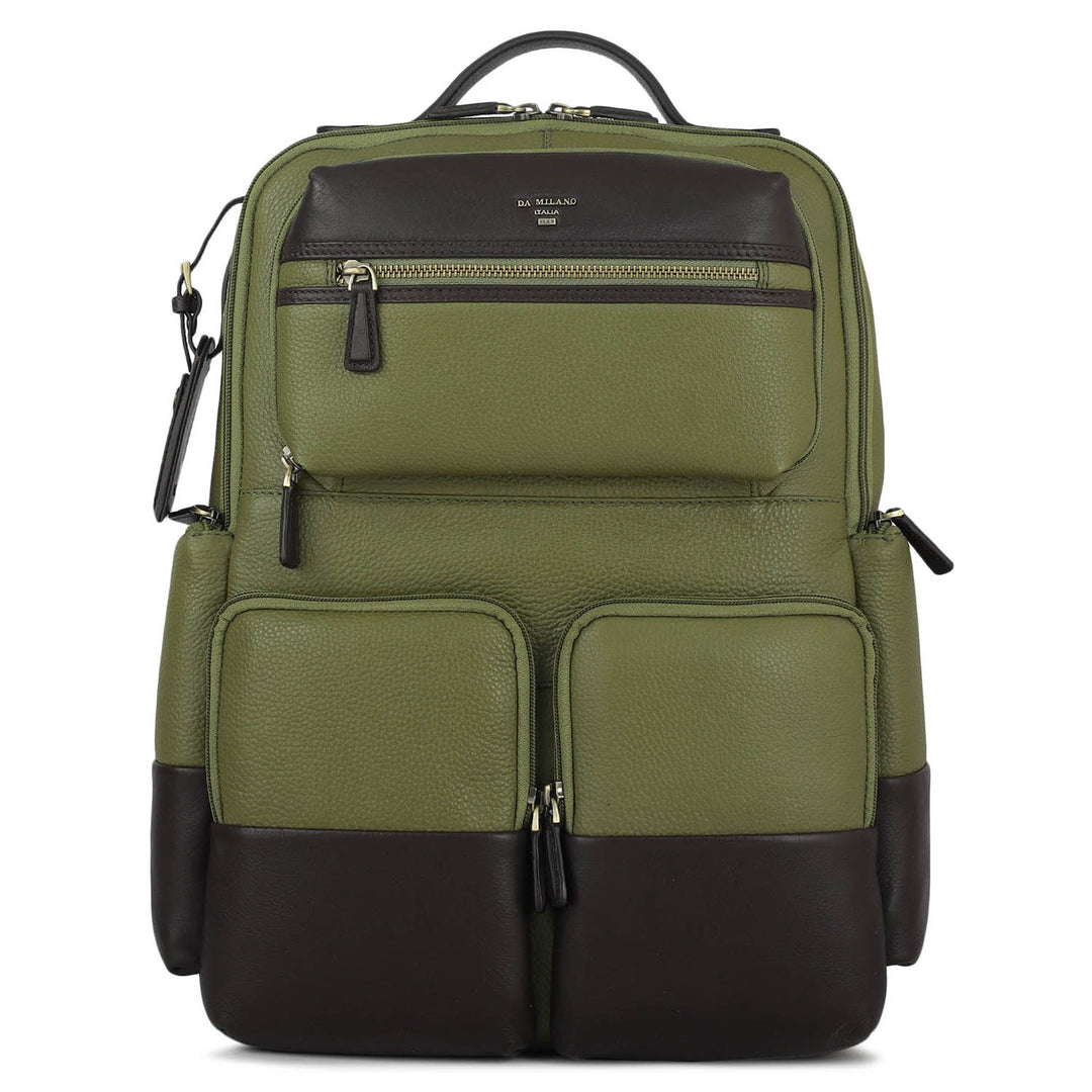 da milano leather backpack Wax Plain Leather Backpack