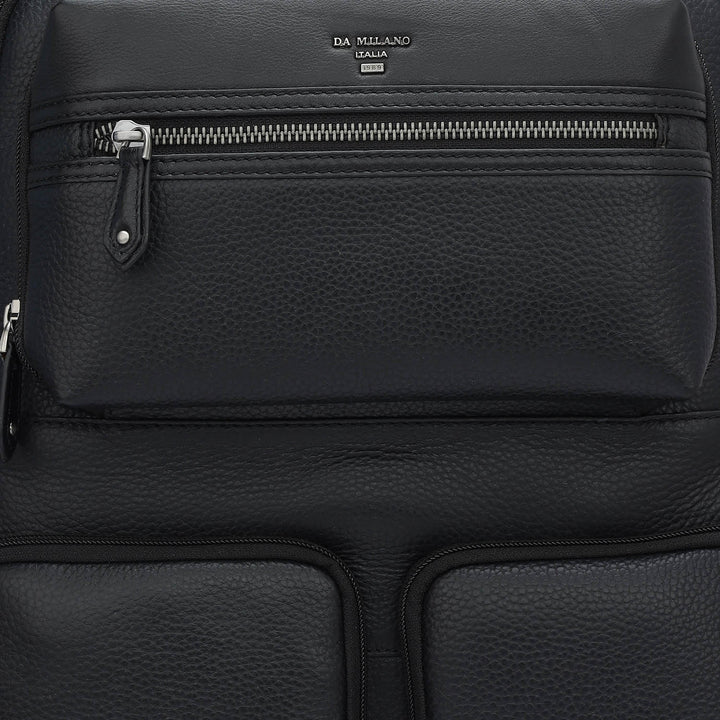 Wax Leather Backpack - Black