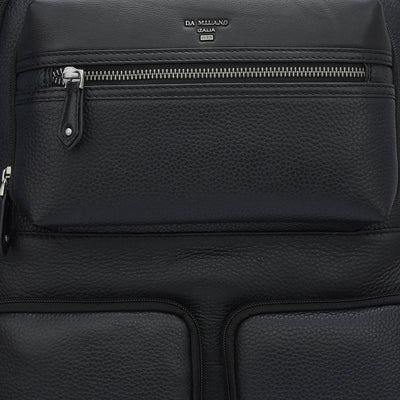 Wax Leather Backpack - Black