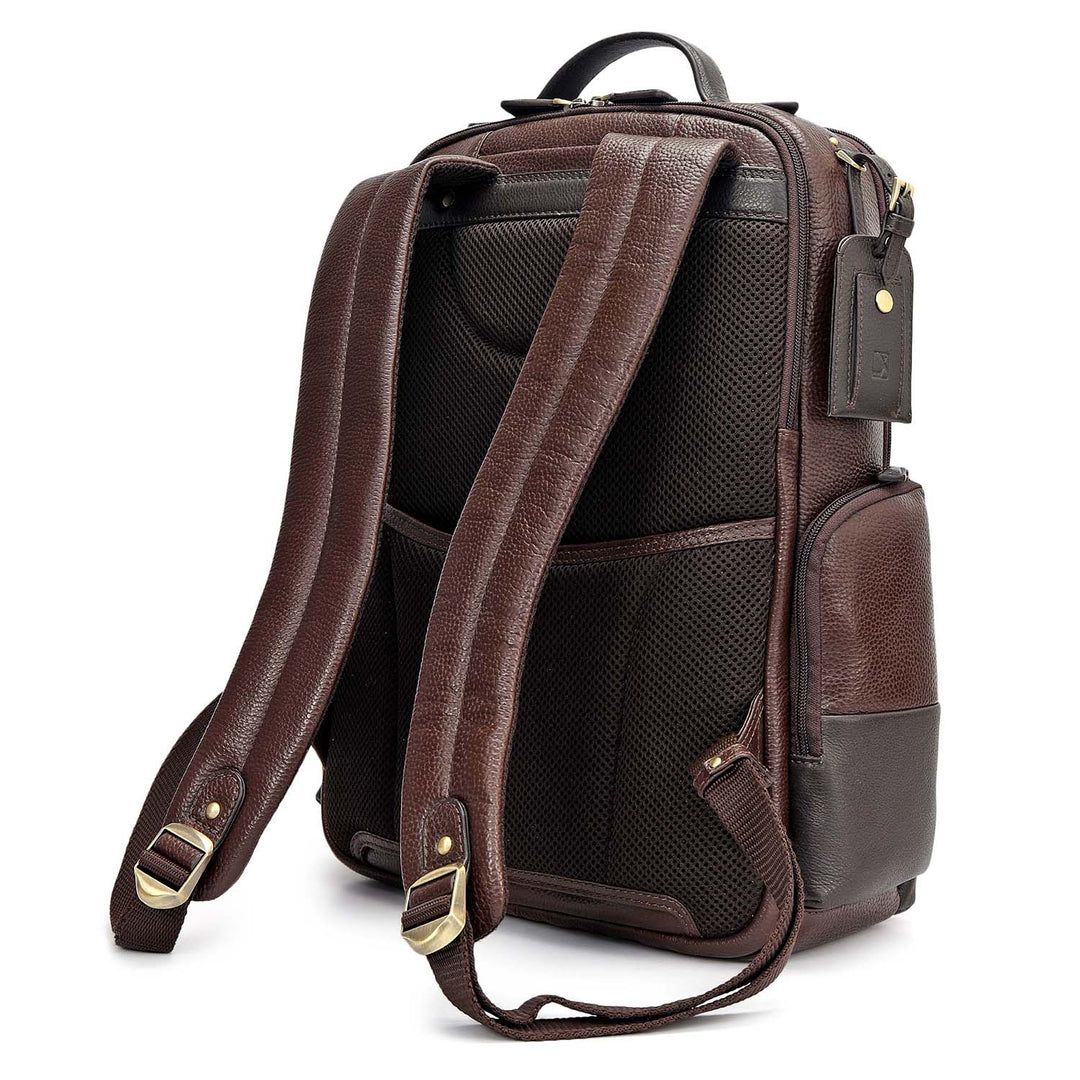 chocolate glendale leather backpack Wax Plain Leather Backpack