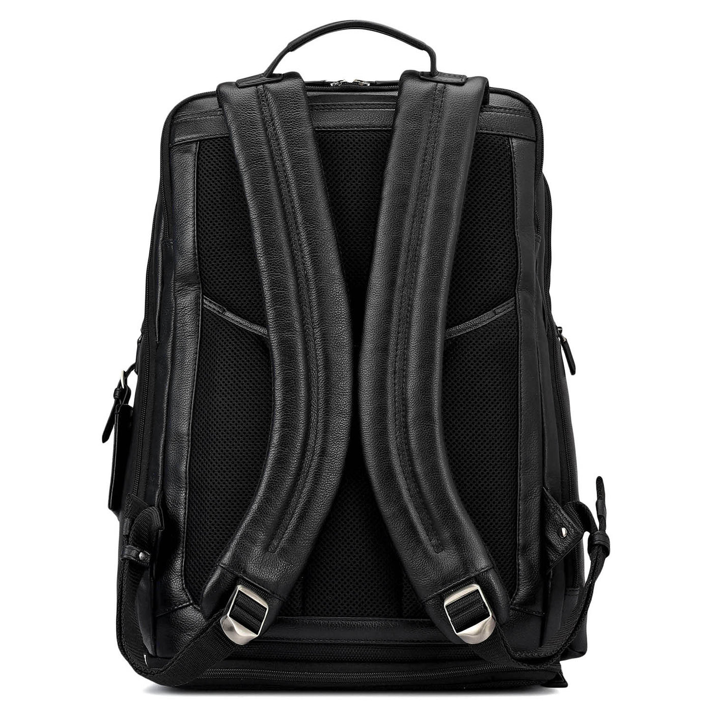 Canvas Wax Leather Backpack - Black
