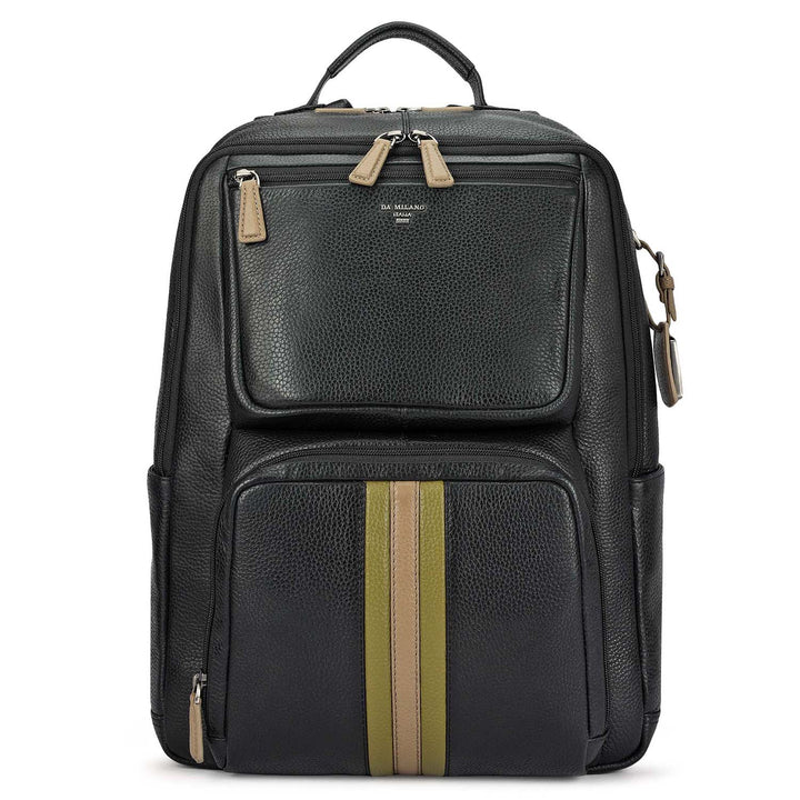 Wax Leather Backpack - Black