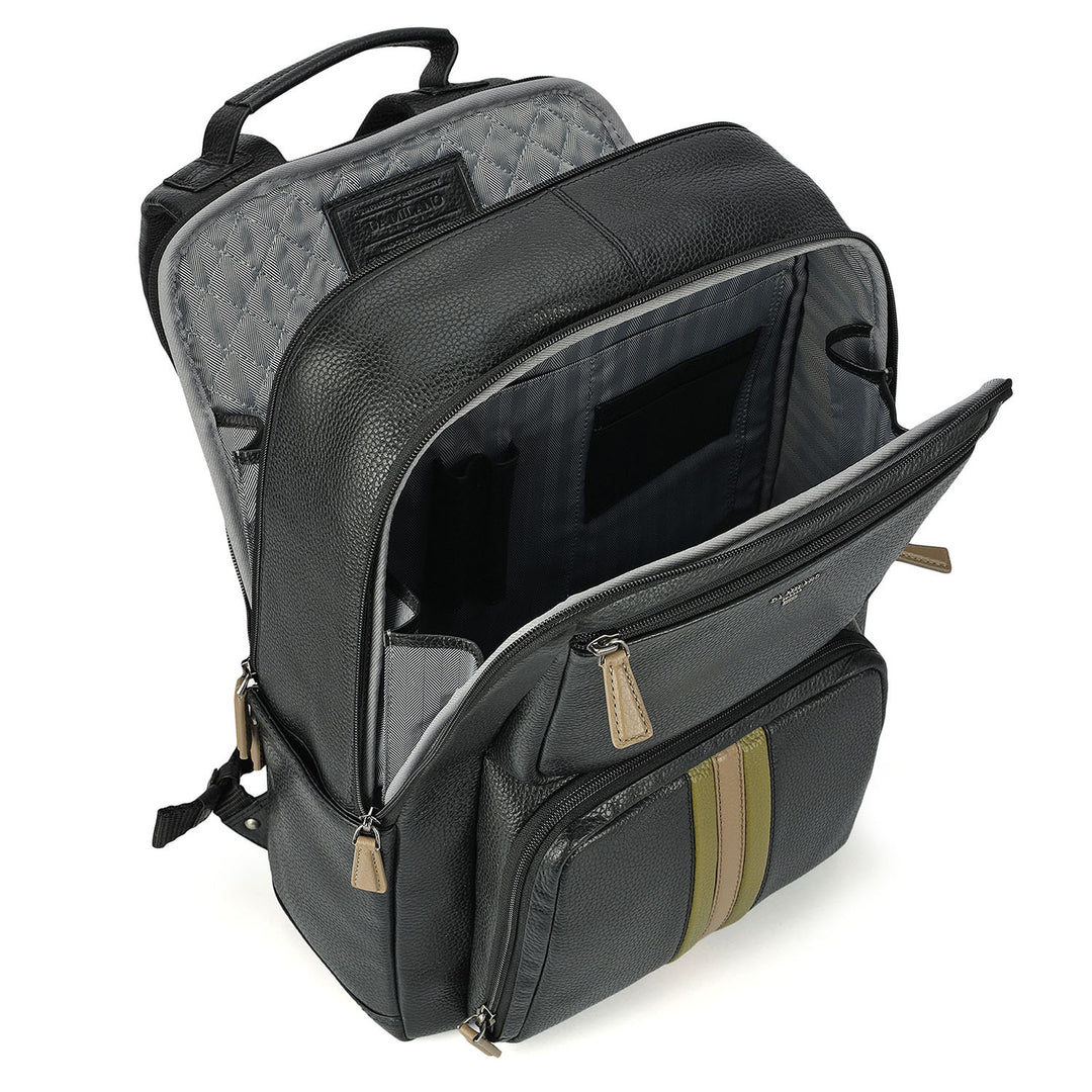 Wax Leather Backpack - Black