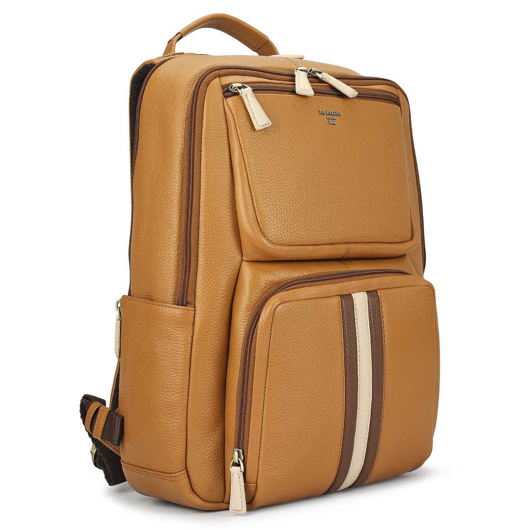 Wax Leather Backpack - Caramel