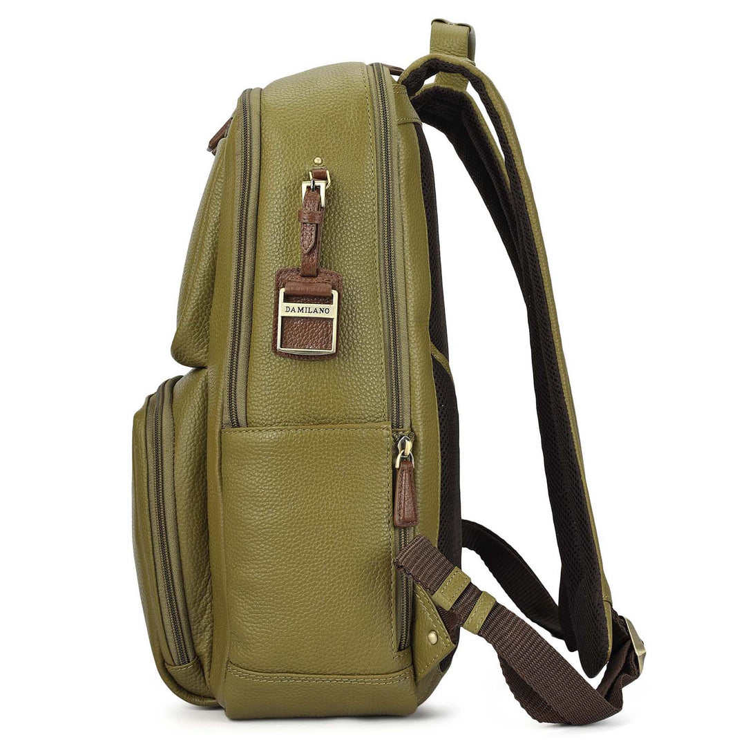 Wax Leather Backpack - Olive