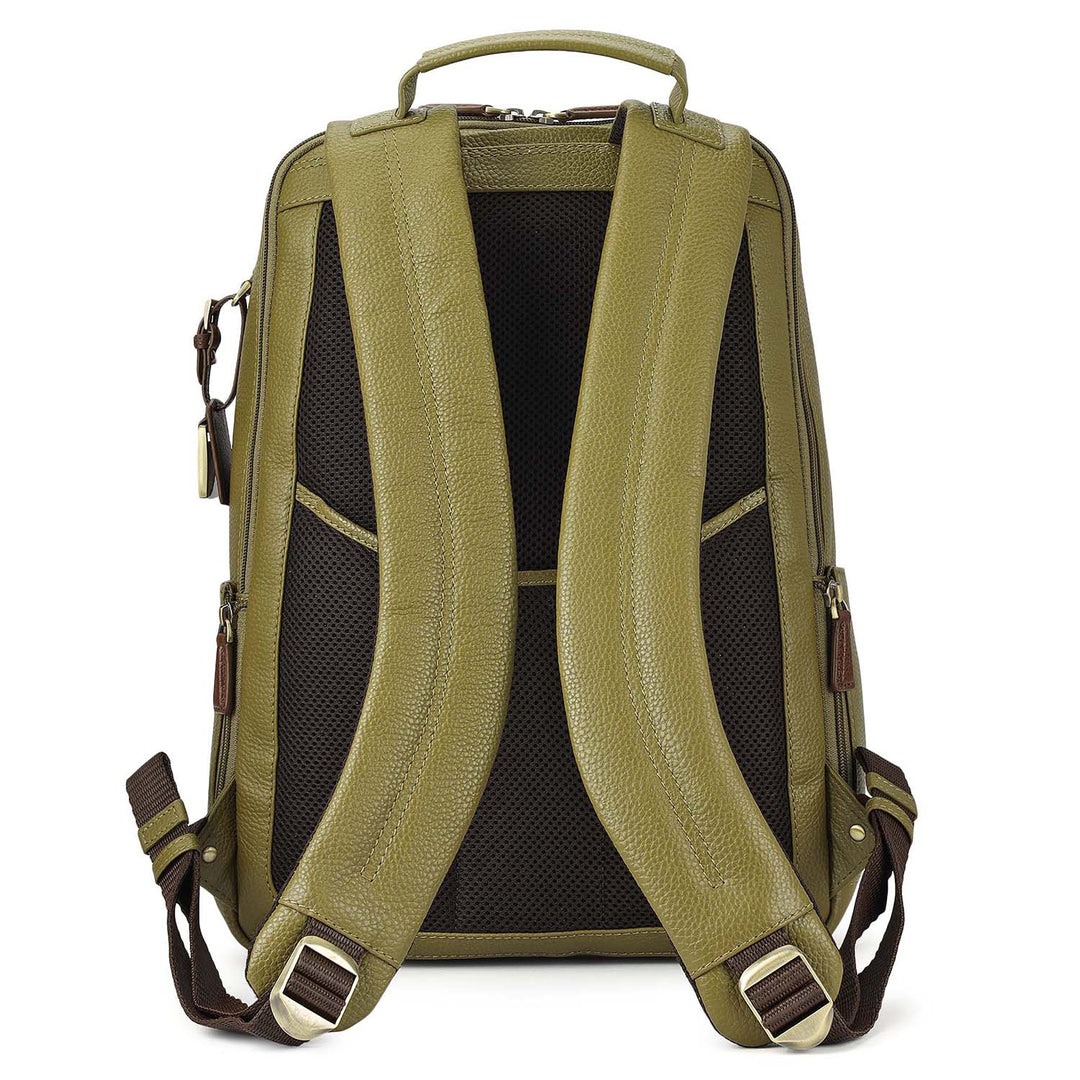 Wax Leather Backpack - Olive