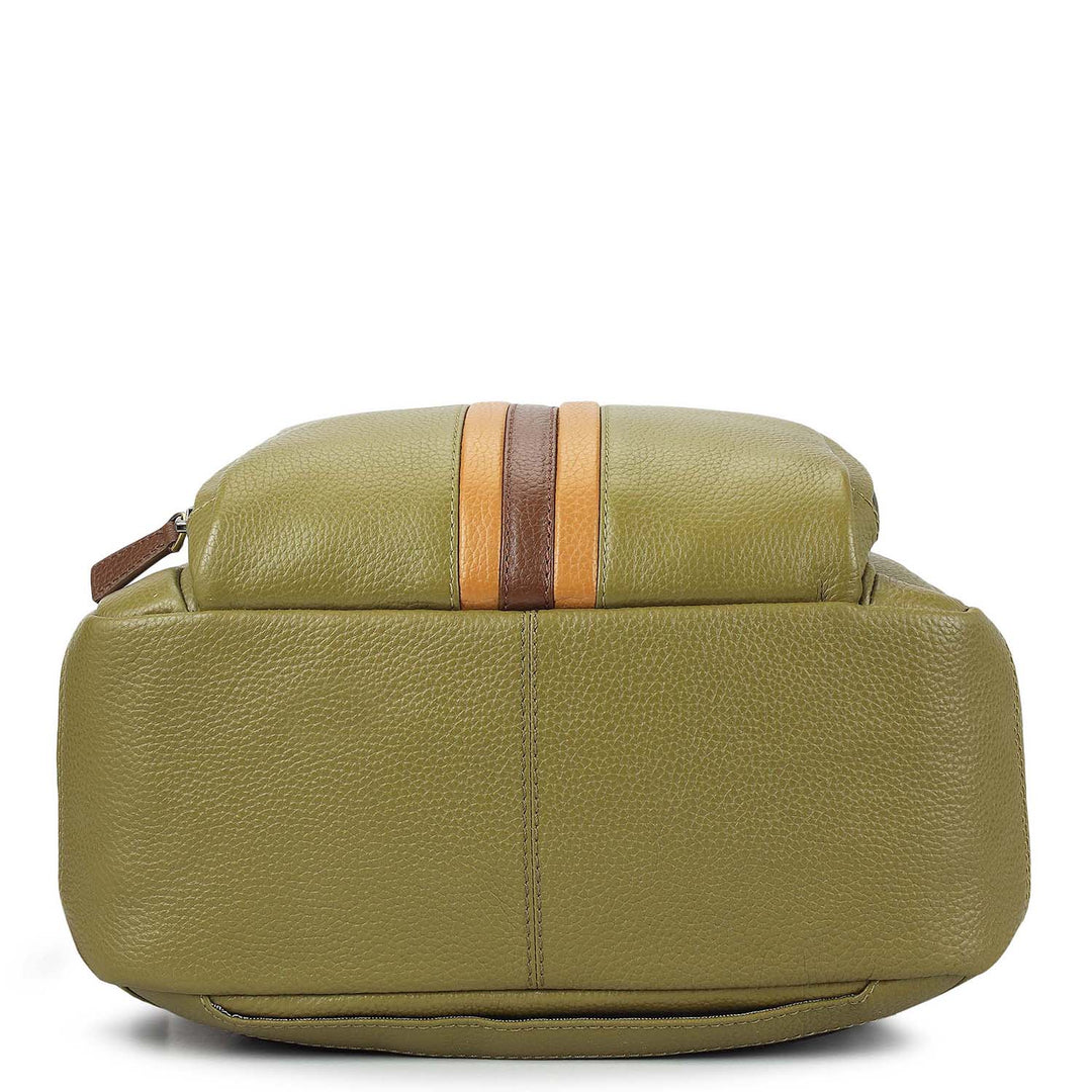 Wax Leather Backpack - Olive