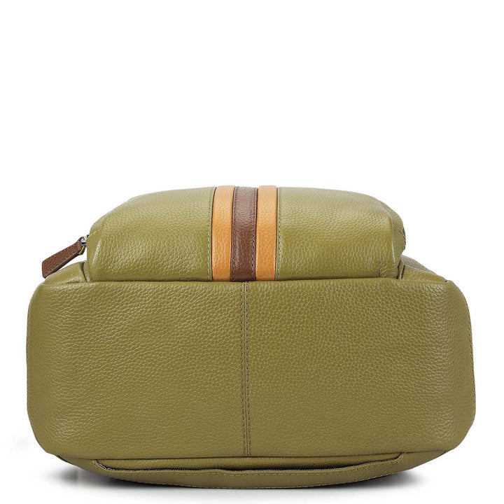 Wax Leather Backpack - Olive