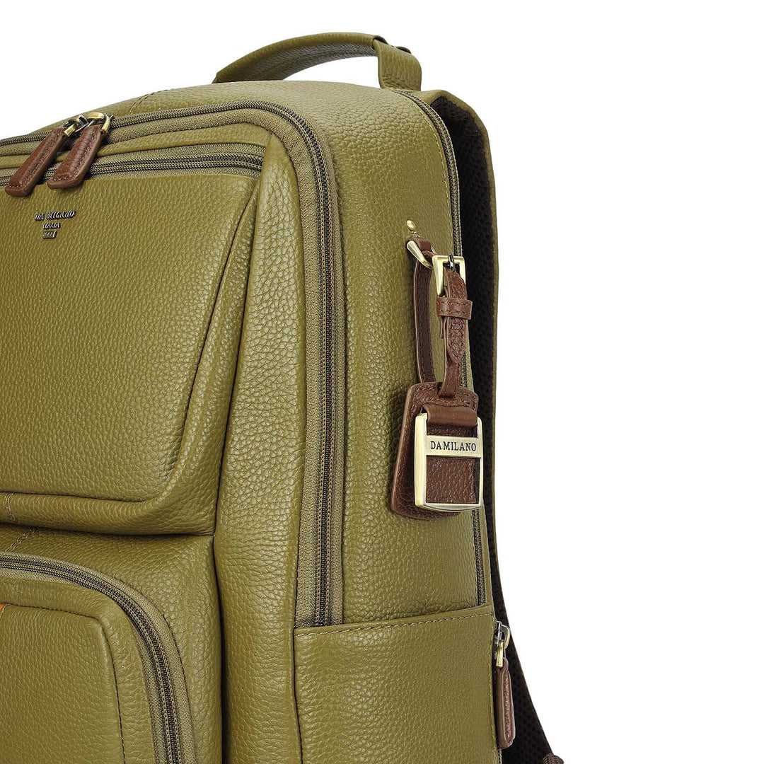 Wax Leather Backpack - Olive