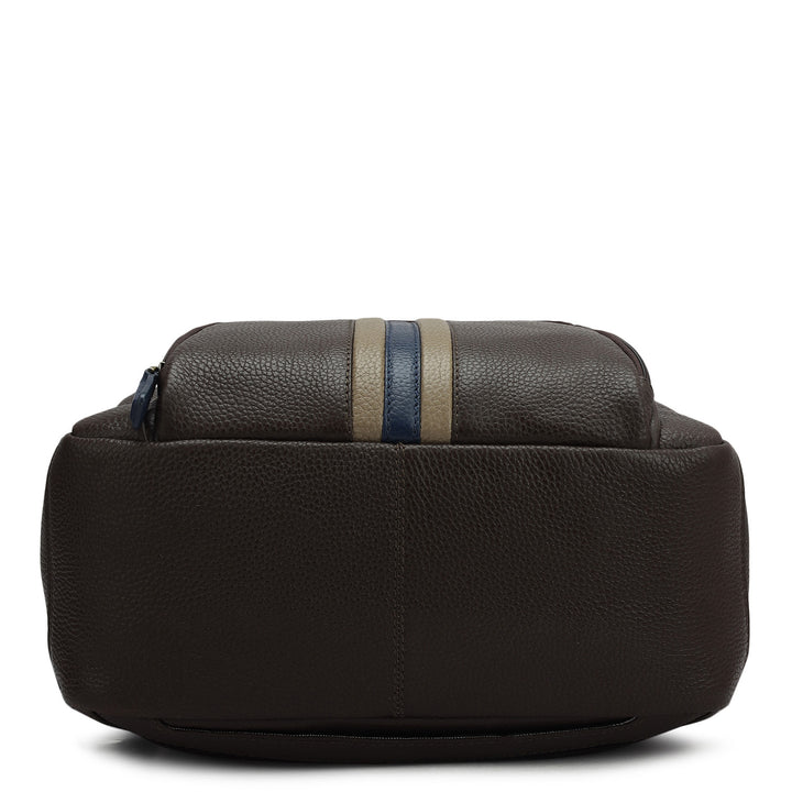 Wax Leather Backpack - Chocolate