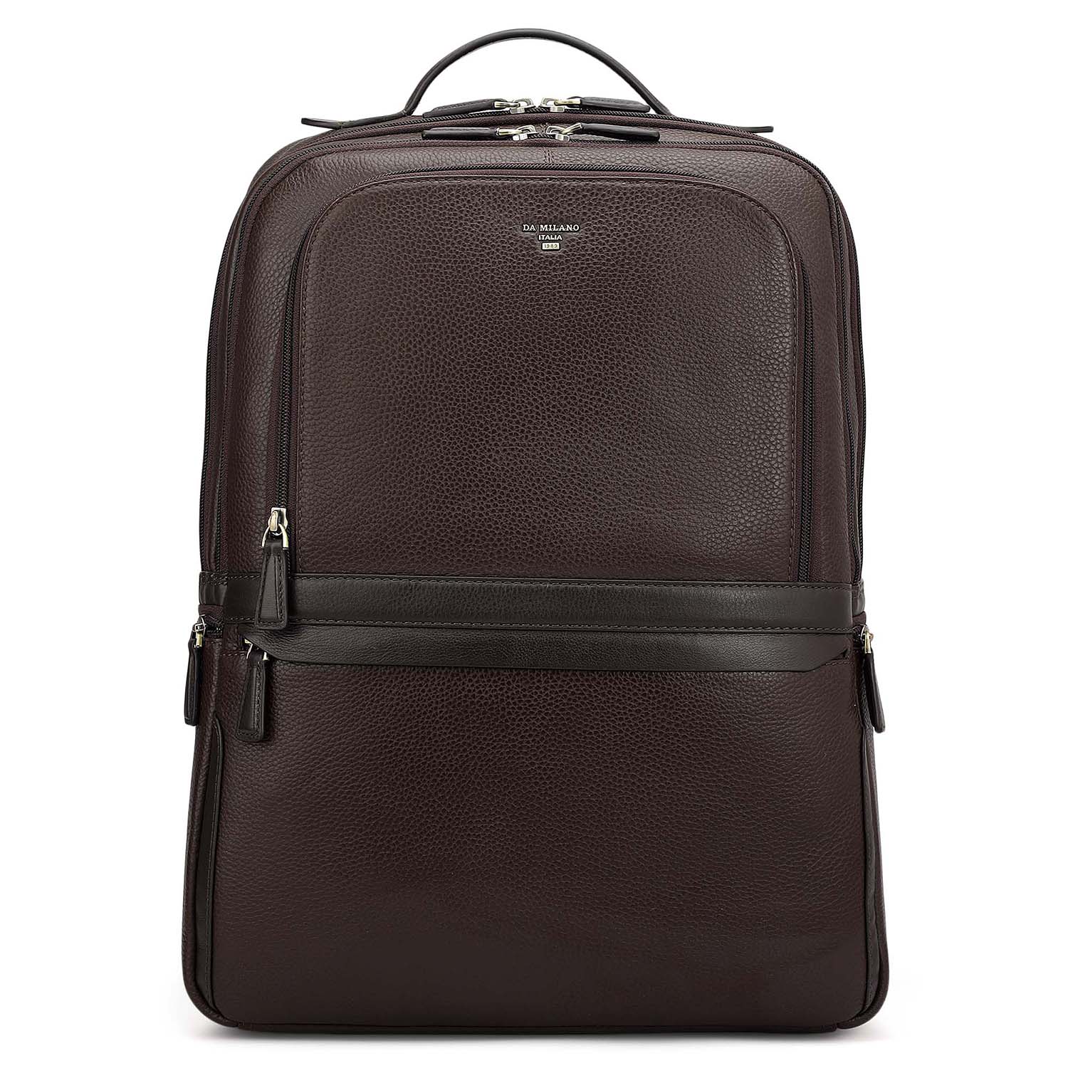 Wax Leather Backpack - Chocolate – Da Milano