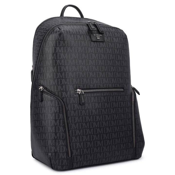 Monogram Leather Backpack - Black