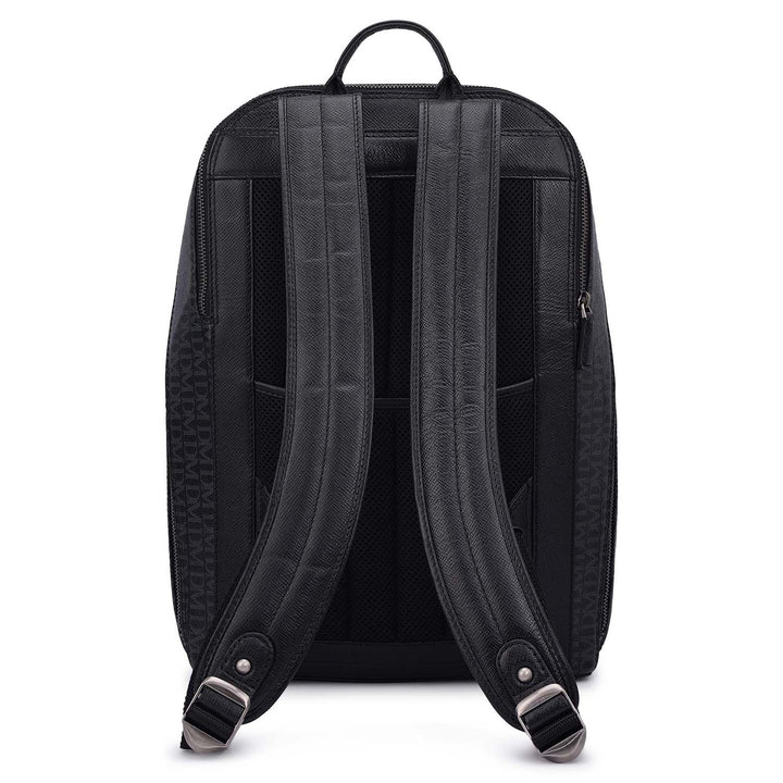 Monogram Leather Backpack - Black