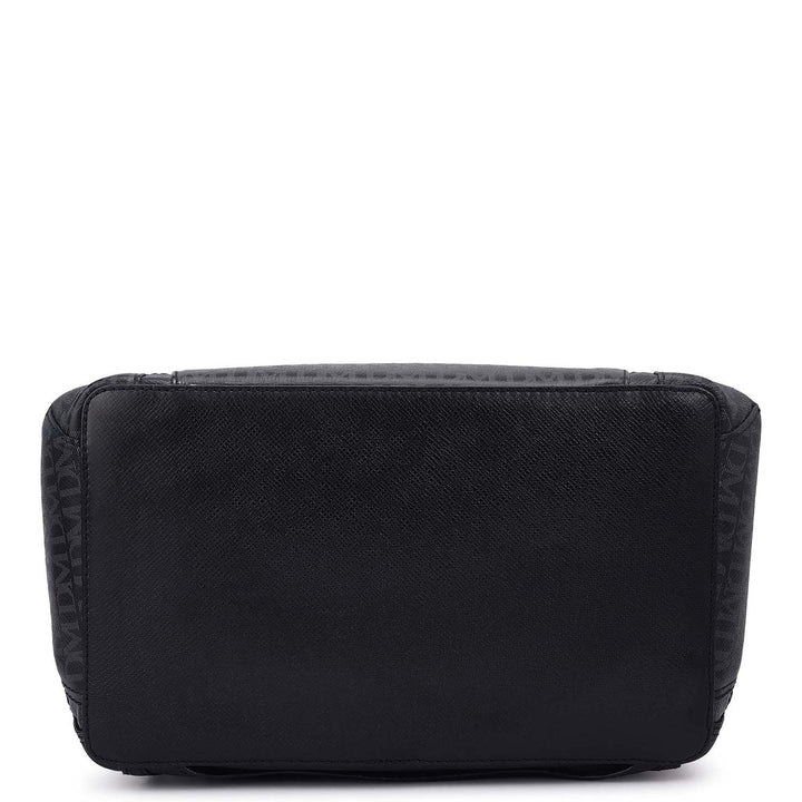 Monogram Leather Backpack - Black