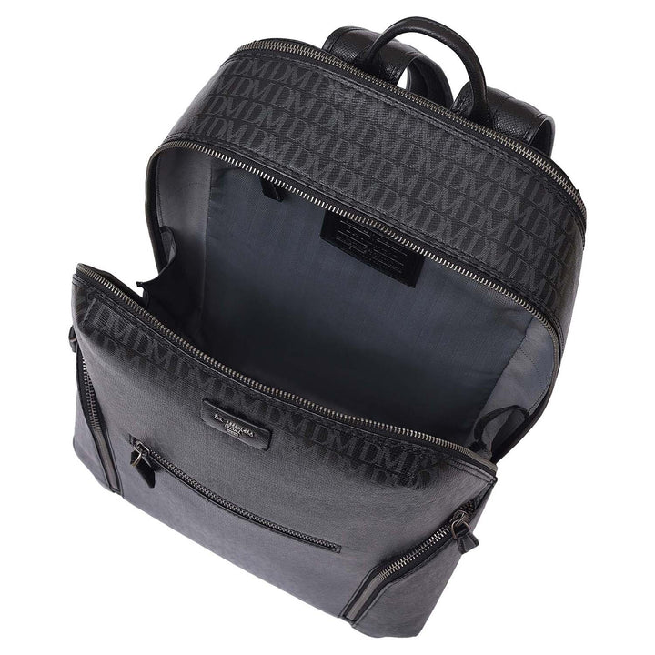 Monogram Leather Backpack - Black