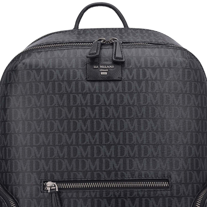 Monogram Leather Backpack - Black
