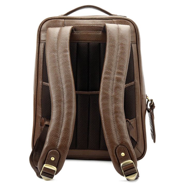 Pebble Croco-Texture Backpack (M) - Mocha