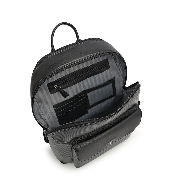 Carbon Leather Backpack - Black