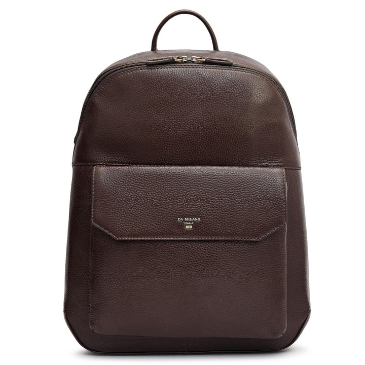 Wax Leather Backpack - Dark Brown
