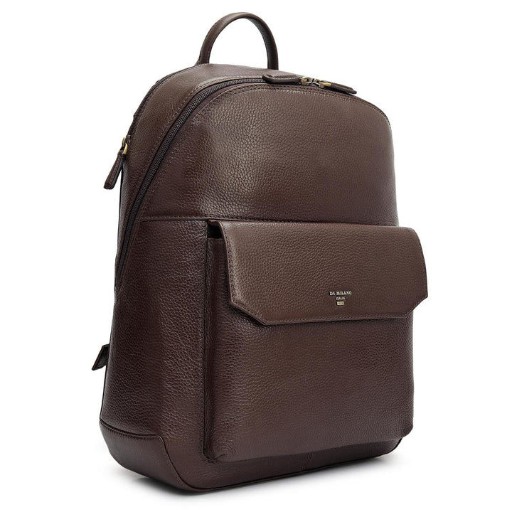 Wax Leather Backpack - Dark Brown