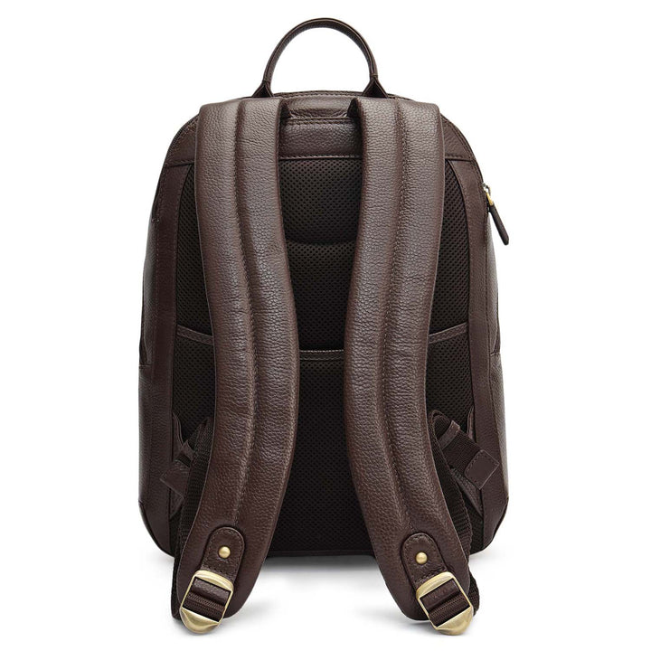 Wax Leather Backpack - Dark Brown