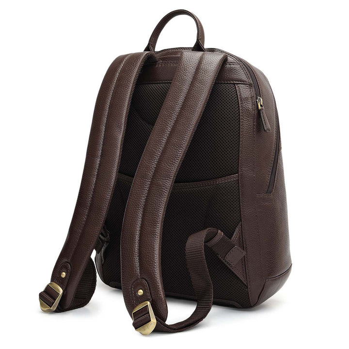 Wax Leather Backpack - Dark Brown