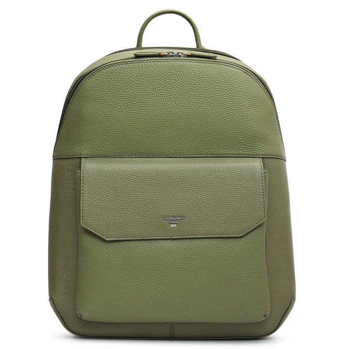 Wax Leather Backpack - Matcha Green