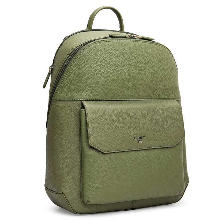 Wax Leather Backpack - Matcha Green