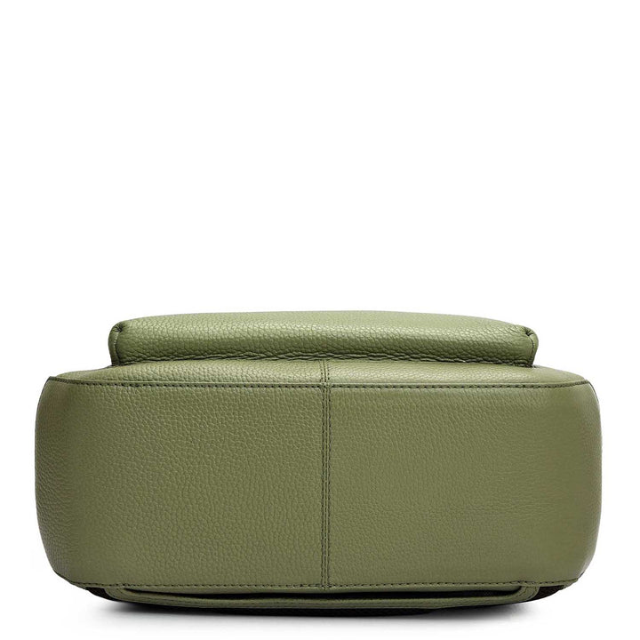 Wax Leather Backpack - Matcha Green