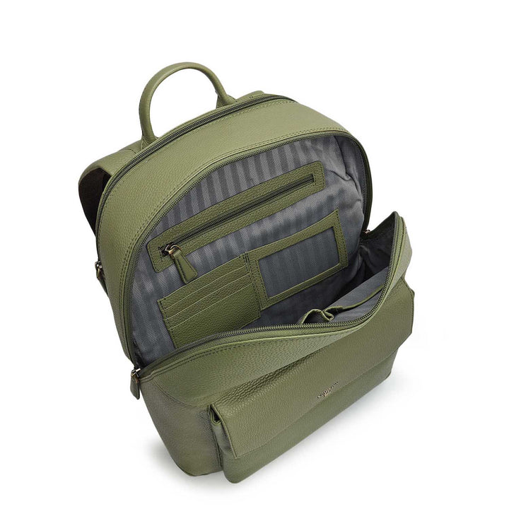 Wax Leather Backpack - Matcha Green