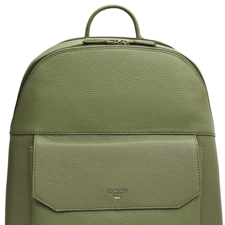 Wax Leather Backpack - Matcha Green