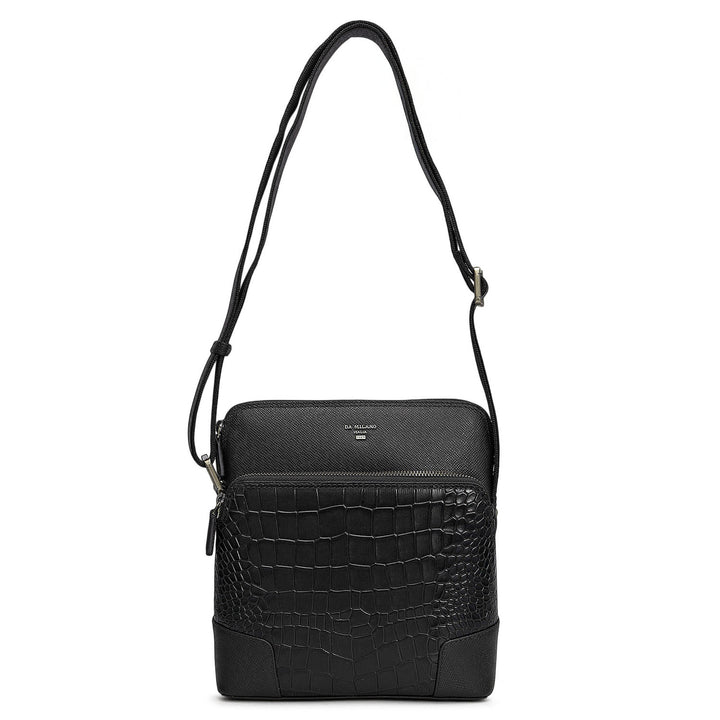 Croco Franzy Leather Sling - Black