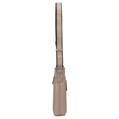 Wax Leather Men Sling - Taupe