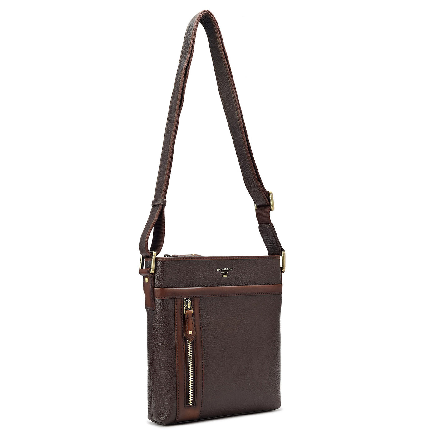 Wax Leather Men Sling - Chocolate