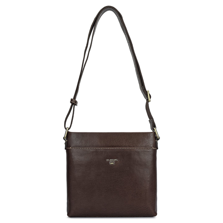 Elephant Pattern Leather Men Sling - Brown
